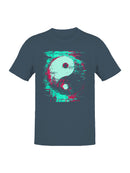 Glitch Art Yin Yang Vision Men's T-shirt