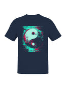 Glitch Art Yin Yang Vision Men's T-shirt