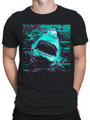 Digital Retro Shark Attack Art Men's T-shirt