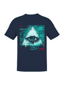 Glitched Illuminati Eye Art Men's T-shirt