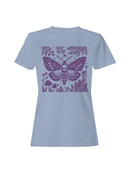 Moth with Skull and Floral Elements Women's T-shirt