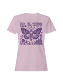 Moth with Skull and Floral Elements Women's T-shirt