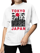 Tokyo Japan Grunge Skyline Art Women's T-shirt