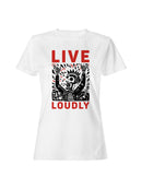Live Loudly Skeleton Headphones Women's T-shirt