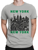 New York Skyline Art Print Men's T-shirt