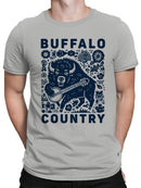 Buffalo Country Banjo Art Men's T-shirt