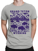 Grand Teton Wyoming Bison Landscape Men's T-shirt