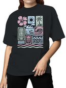 Tropical Vibes Ocean Graphic Women's T-shirt