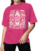 Cowabunga Dude Surf Vibes Art Women's T-shirt