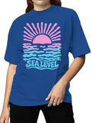 Retro Sea Level Sunset Design Women's T-shirt