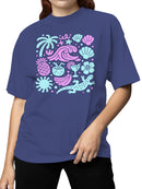 Tropical Beach Vibes Artwork Women's T-shirt