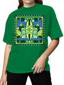 Tropical Surf Design: Palm and Waves Women's T-shirt
