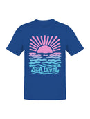 Retro Sea Level Sunset Design Men's T-shirt