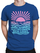 Retro Sea Level Sunset Design Men's T-shirt