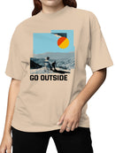 Retro Adventure: Go Outside Women's T-shirt