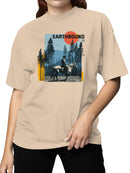 Earthbound Cowboy Wilderness Art Women's T-shirt