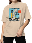 Yellowstone Geyser Art - Montana Women's T-shirt