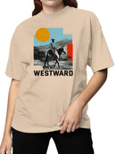 Westward Cowboy Ride Vista Women's T-shirt