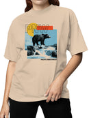 PNW Bear with Scenic Cascade Women's T-shirt