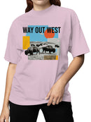 Way Out West Bison Art Women's T-shirt
