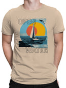 Open Water Sailboat Sunrise Art Men's T-shirt