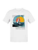 Open Water Sailboat Sunrise Art Men's T-shirt