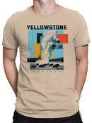 Yellowstone Geyser Art - Montana Men's T-shirt