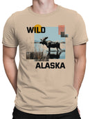 Majestic Wild Alaska Moose Scene Men's T-shirt