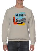 No Limits Adventure Cycling Art Men's Sweatshirt