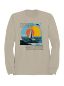 Open Water Sailboat Sunrise Art Men's Sweatshirt