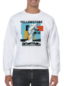 Yellowstone Geyser Art - Montana Men's Sweatshirt