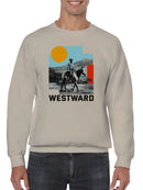 Westward Cowboy Ride Vista Men's Sweatshirt