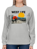 Western Sunset Cowboy Adventure Women's Sweatshirt