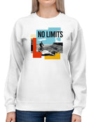 No Limits Adventure Cycling Art Women's Sweatshirt