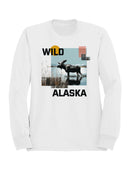 Majestic Wild Alaska Moose Scene Women's Sweatshirt