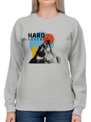 Hard Ascent Mountain Climbing Art Women's Sweatshirt