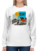 Wide Sky Western Landscape Art Women's Sweatshirt