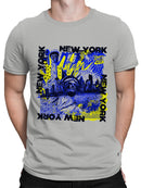 Urban New York Cityscape Collage Men's T-shirt