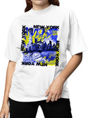 Urban New York Cityscape Collage Women's T-shirt