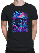 Cosmic Skull and Neon Nature Men's T-shirt
