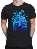 Floral Skeleton Bloom Art Men's T-shirt