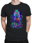 Neon Tropical Pineapple Paradise Men's T-shirt