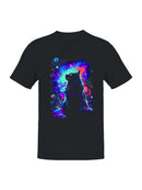 Cosmic Cat in Neon Dreamscape Men's T-shirt