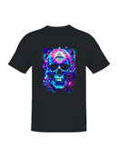 Cosmic Vision Vibrant Skull Art Men's T-shirt