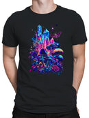 Cosmic Crystals and Psychedelic Flora Men's T-shirt