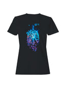 Neon Floral Ribcage Art Women's T-shirt
