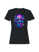 Psychedelic Skull with Mushrooms Women's T-shirt