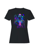 Cosmic Neon Human Anatomy Art Women's T-shirt