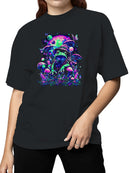 Cosmic Frog and Psychedelic Mushrooms Women's T-shirt