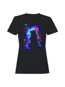 Cosmic Cat in Neon Dreamscape Women's T-shirt